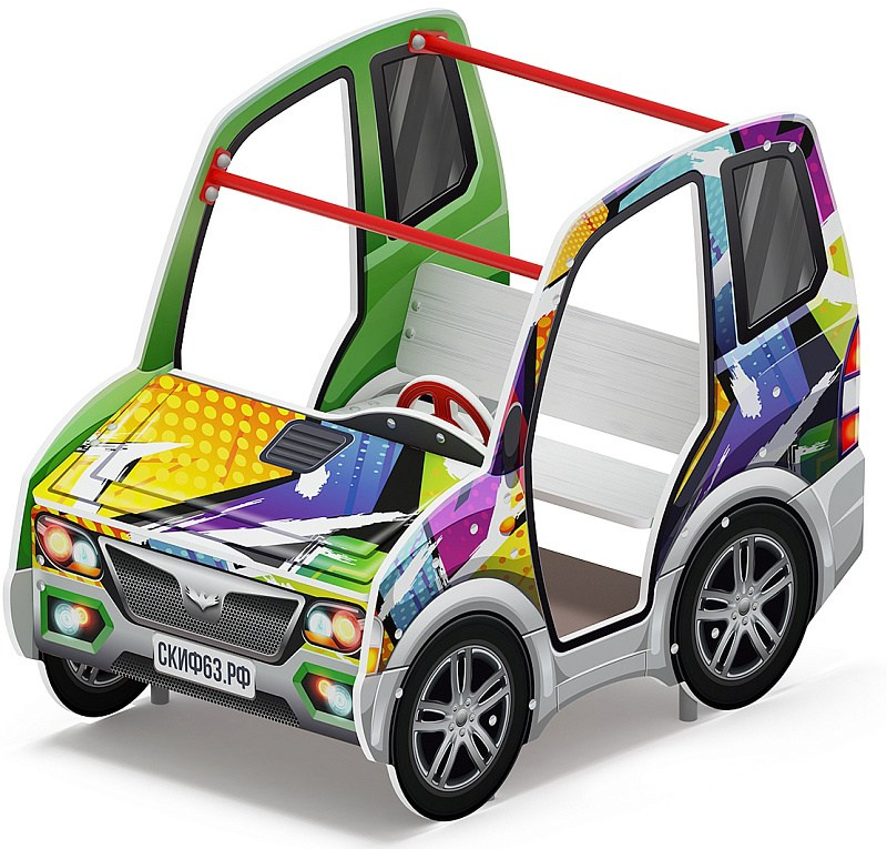 Машинка - Беседка машинка - МФ 10.03.01-02.И1 Габариты (ШхДхВ): 1360x840x1100 Зона безопасности, мм: 2360х1840