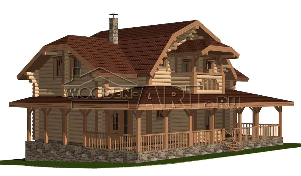 «Алиса» 259 кв. м. Проекты деревянных домов