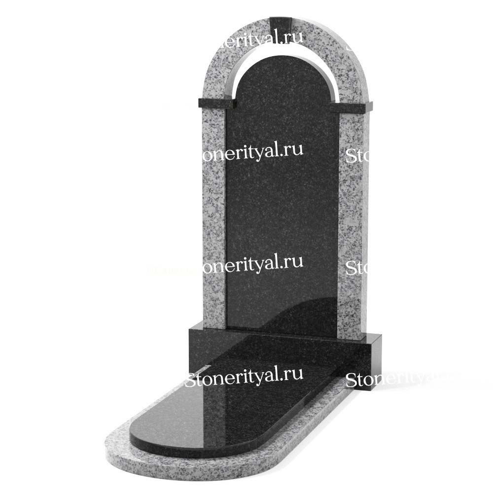 Комбинированные памятники на одного. Изготовление и установка памятников в Москве и МО