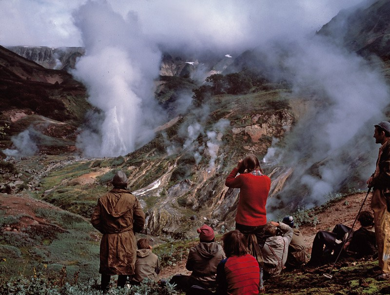 извержение гейзера Великан