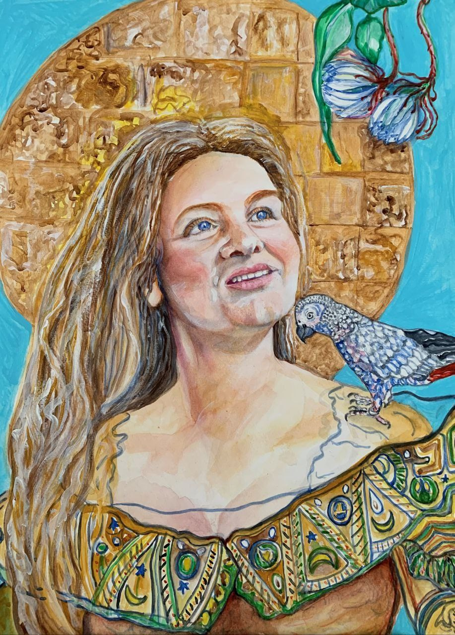 Portrait watercolor on paper 40/60 cm 2022