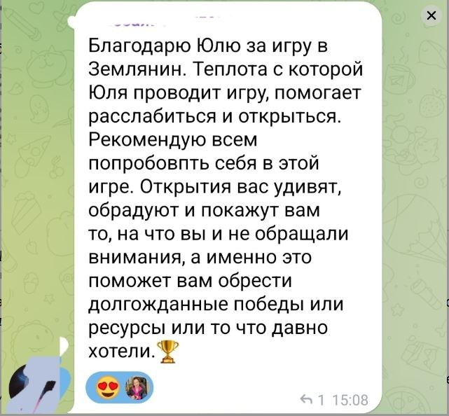 Юлия Лысёнкина. Исследовательская игра ЗЕМЛЯНИН в Перми, Москве, Сочи, и других городах