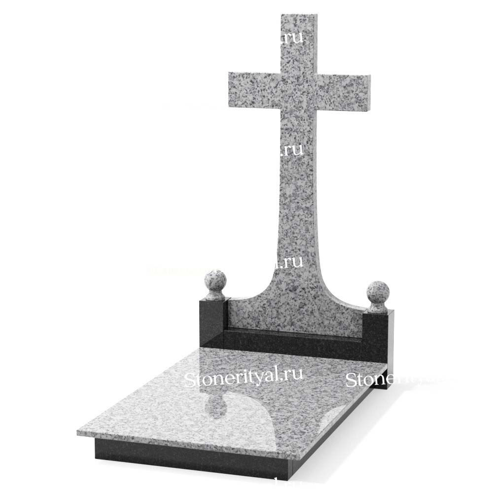 Комбинированные памятники на одного. Изготовление и установка памятников в Москве и МО