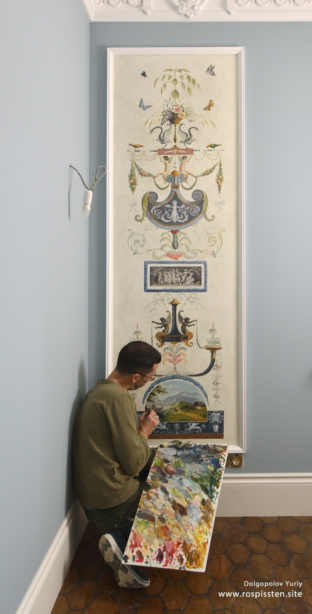 Роспись гротеска в спальню