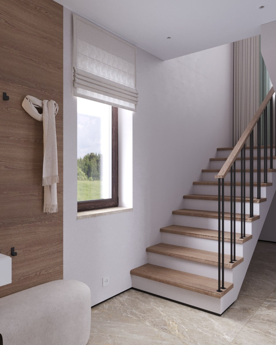 Визуализация прихожей в частном доме. 3D-визуализация интерьеров и мебели | Larionova.vis — для студий и дизайнеров