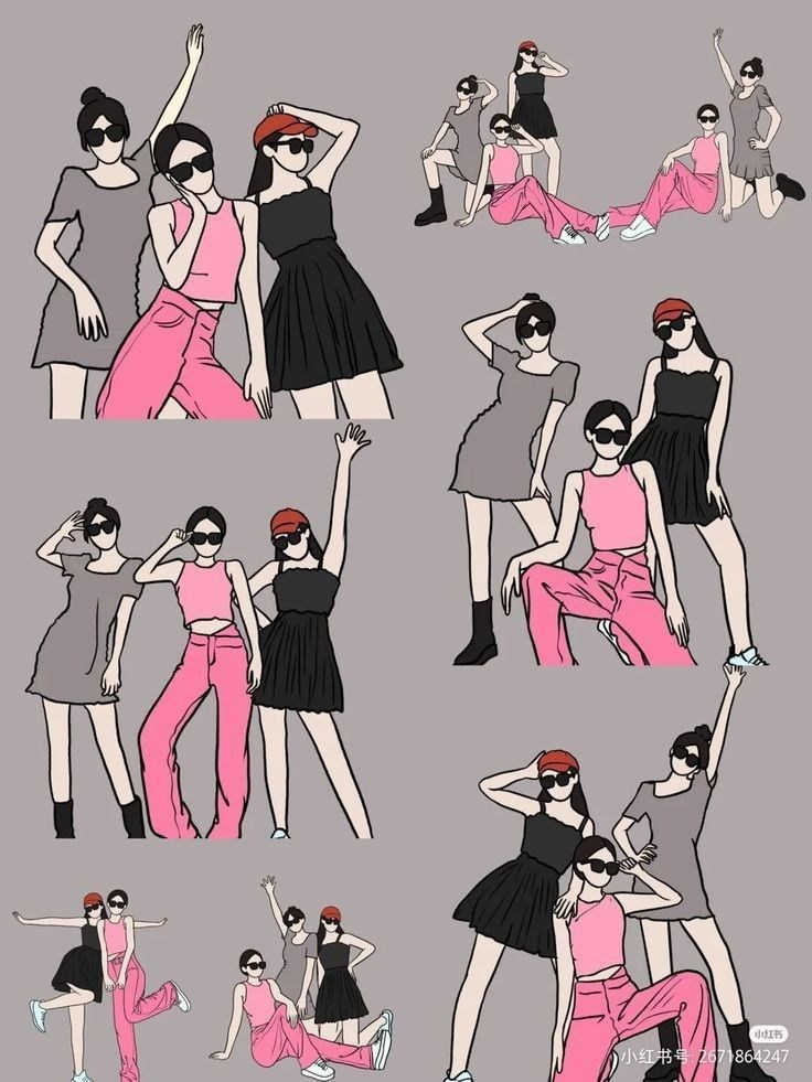 Рефы для групповых фото в студии