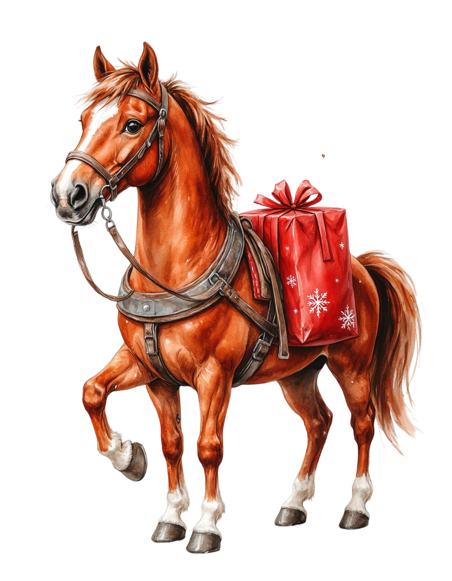 скачать лошадь png, 2026, год лошади, лошадь, подарки, новый год, скачать, конь