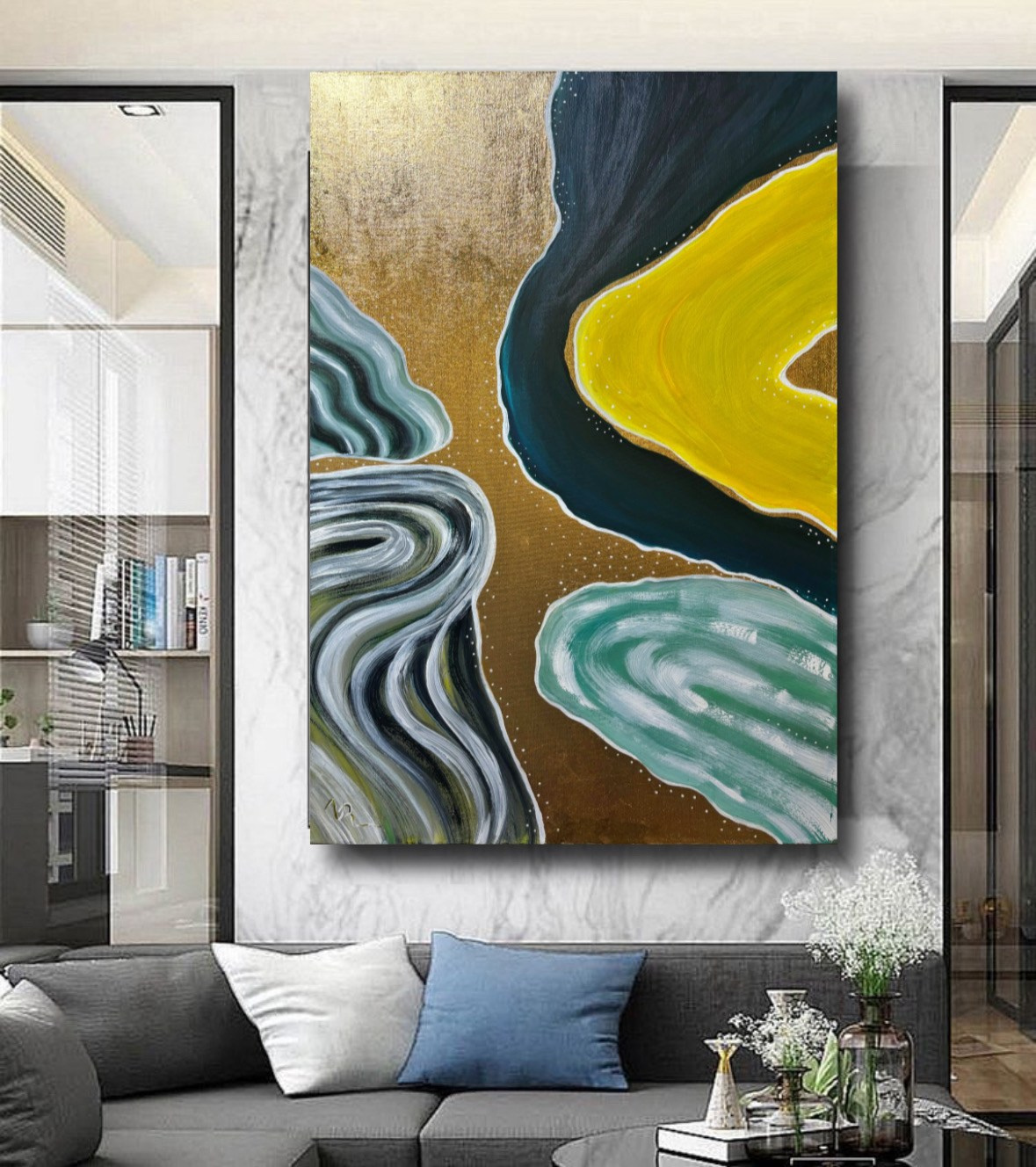 Картина «Течение» 60×90. Художник Виктория Руш из Москвы