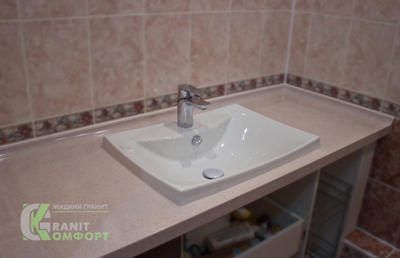 Столешницы в ванную комнату. Гранит-Комфорт|Столешницы из искусственного камня в Перми |Пермь