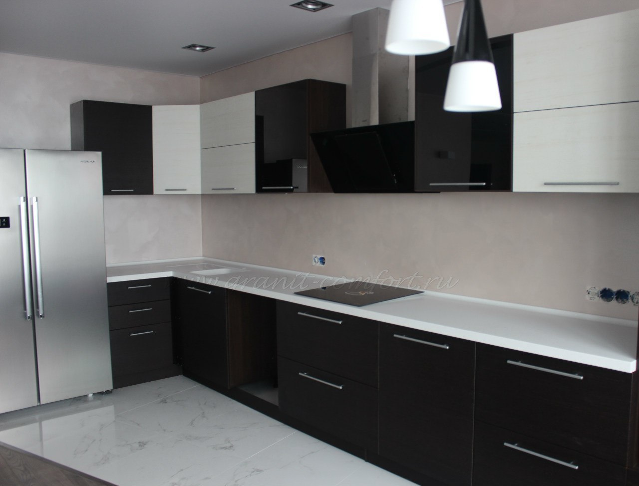 Столешницы на угловой кухонный гарнитур. Гранит-Комфорт|Столешницы из искусственного камня в Перми |Пермь