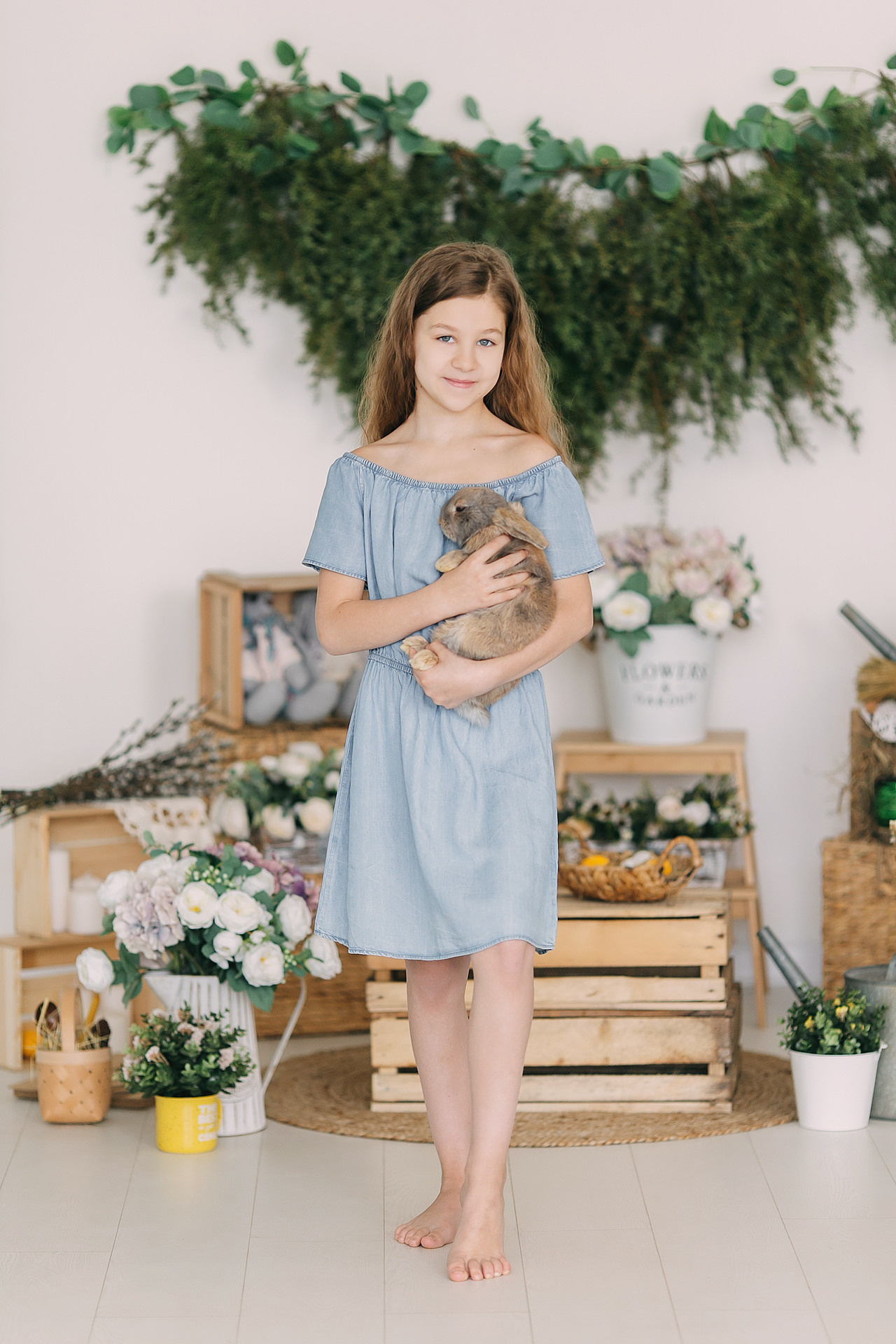 Пасхальный фотопроект с кроликами и цыплятами совместно с фотостудией Art House. Семейный и детский фотограф в Пскове и Санкт-Петербурге Яна Калинина