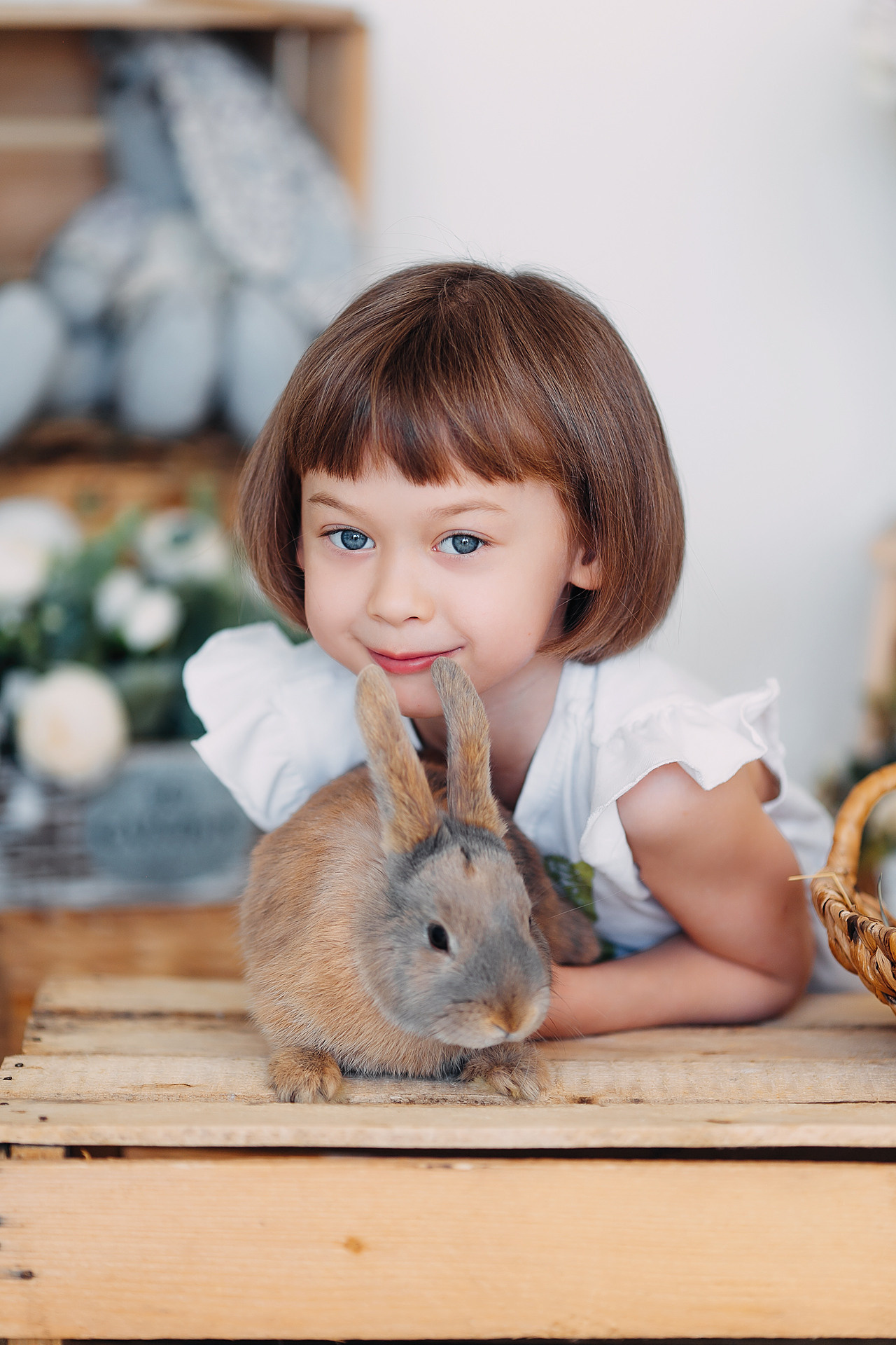 Пасхальный фотопроект с кроликами и цыплятами совместно с фотостудией Art House. Семейный и детский фотограф в Пскове и Санкт-Петербурге Яна Калинина