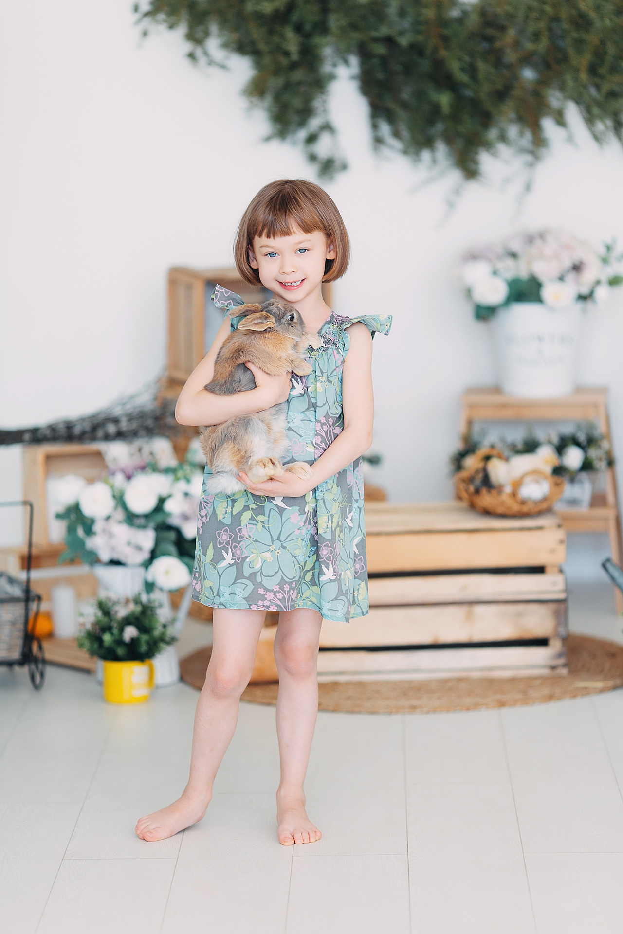 Пасхальный фотопроект с кроликами и цыплятами совместно с фотостудией Art House. Семейный и детский фотограф в Пскове и Санкт-Петербурге Яна Калинина