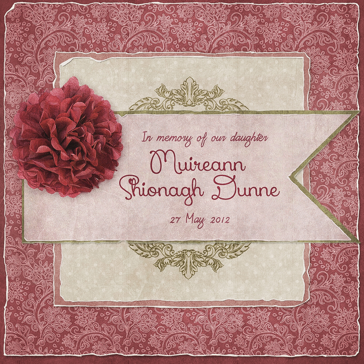 Открытка с имитацией настоящих материалов