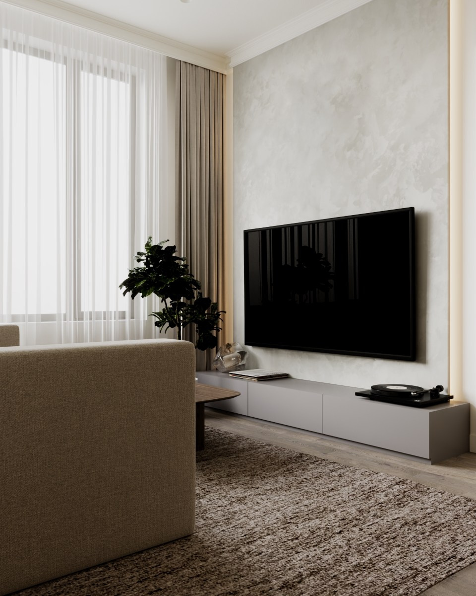 ЖК Событие кухня — гостиная. Визуализатор Векшина Елена