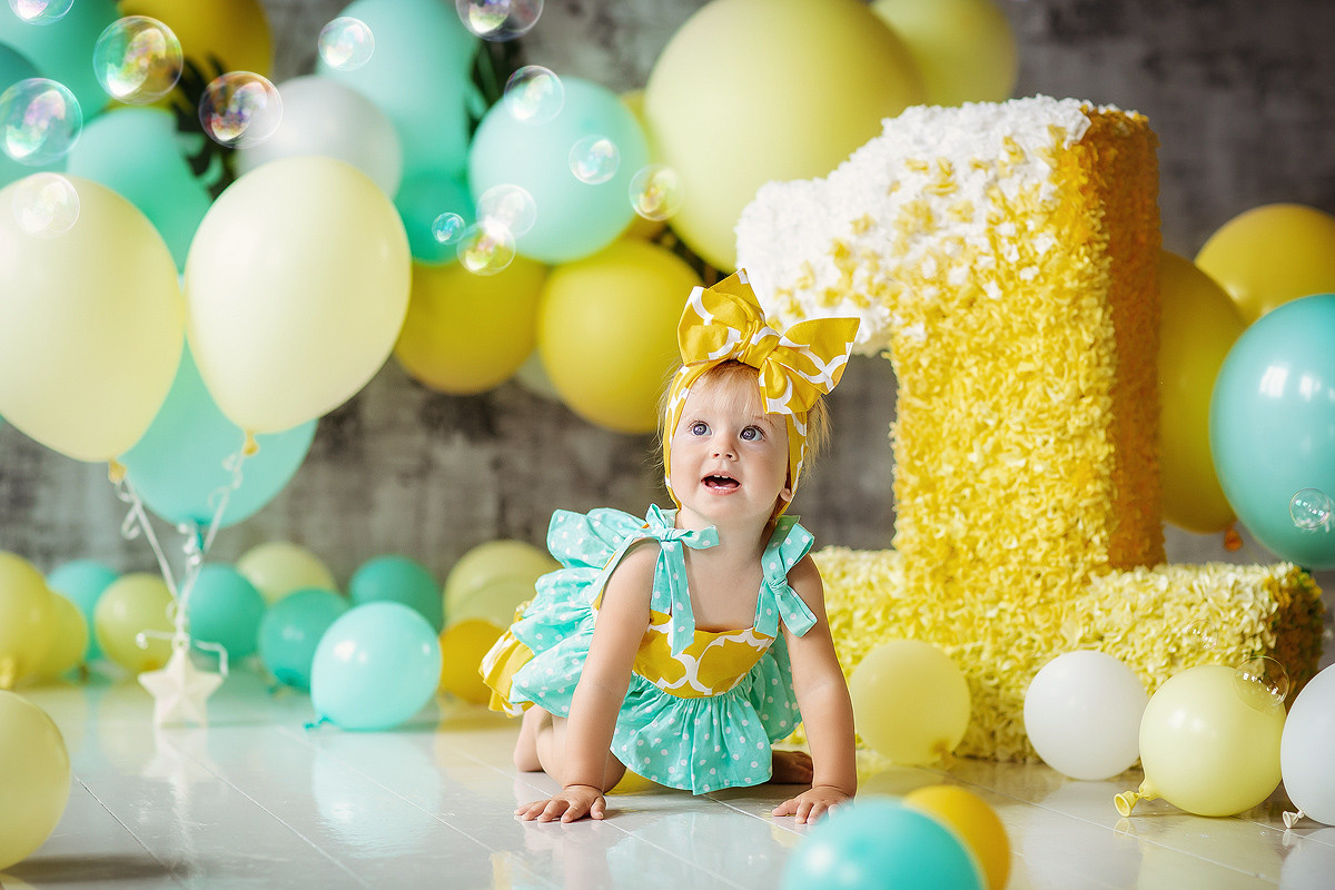 Фотосессия на годик девочки
