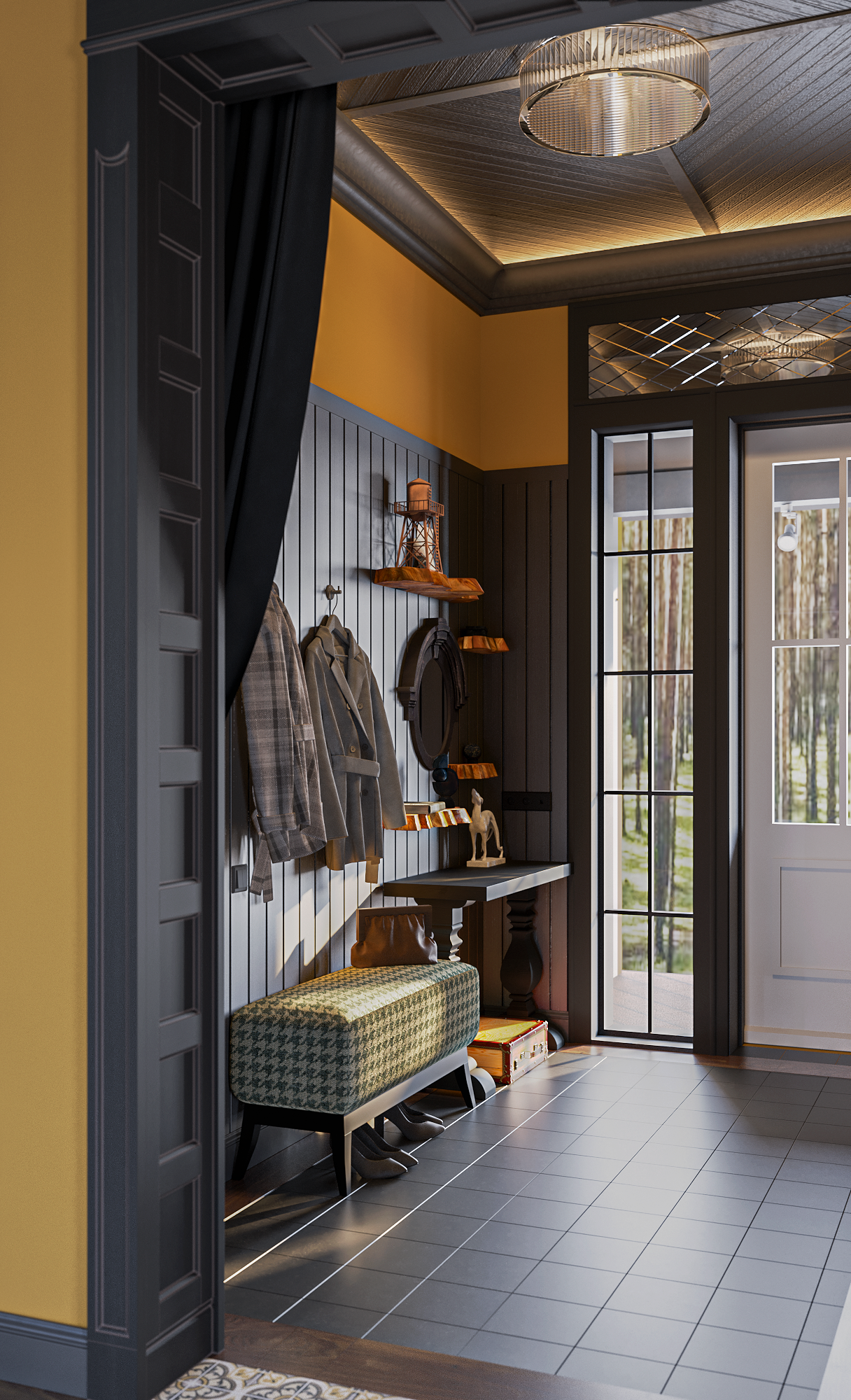 Охотничий домик в стиле русской усадьбы