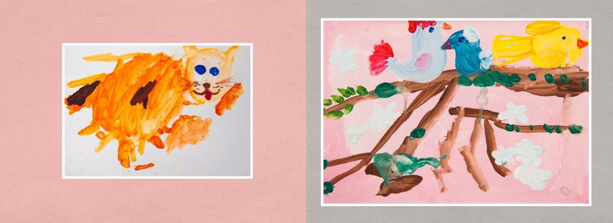 Пример готовой фотокниги из детских рисунков. Семейный фотограф в Москве Елена Снегирева