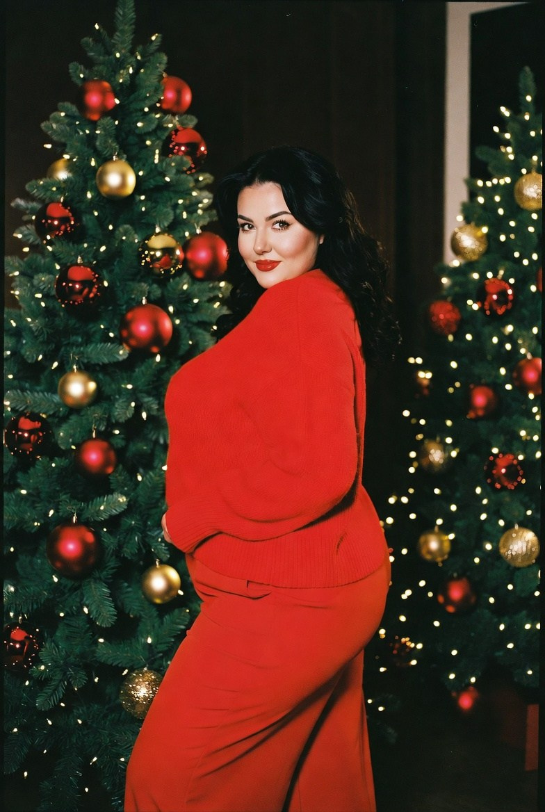 Плюс сайз в красном