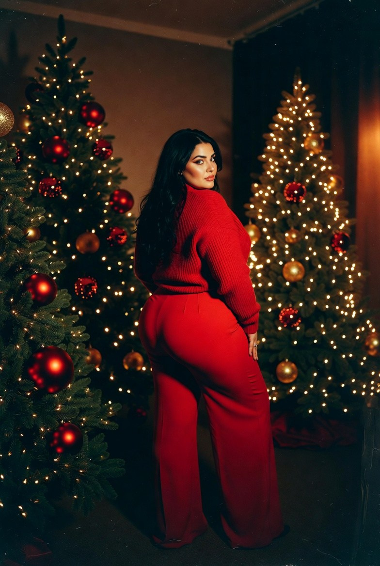 Плюс сайз в красном