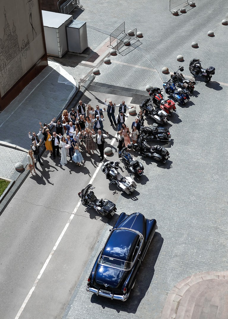 Свадьба байкеров в ресторане «Дворянское гнездо». Kirillova Studio — мастерская декора и событий Юли Кирилловой