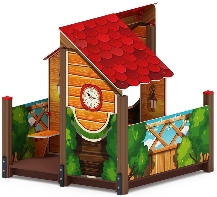 Теремок - Беседка - МФ 10.07.01-01 Габариты (ШхДхВ): 2490x1960x2040 Зона безопасности, мм: 3490х2960