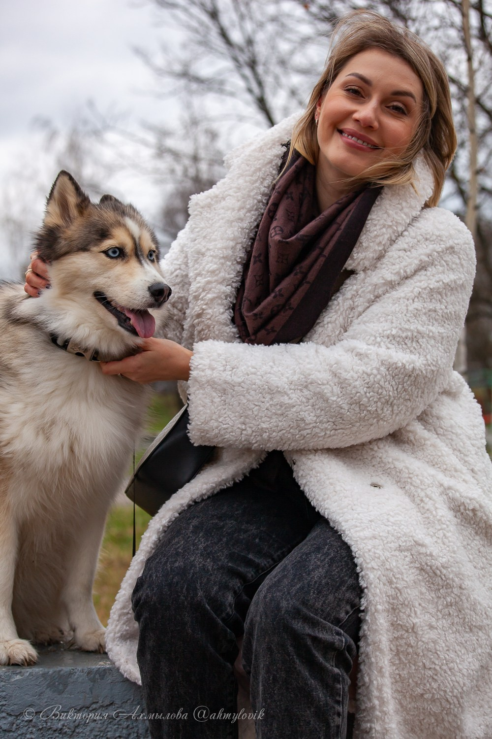 Прогулка с Хаски (Настя). Виктория Ахмылова. Фотограф в Москве