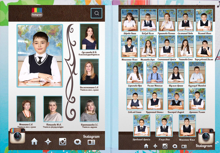 Альбом-трюмо школьный. Выпускные фотокниги