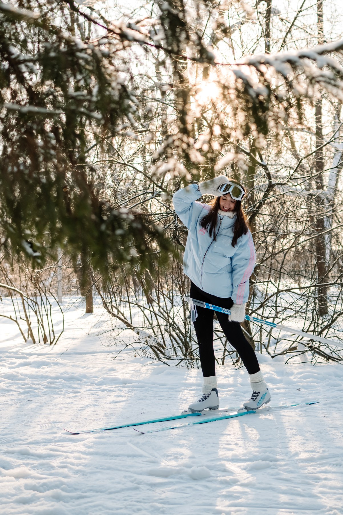 Прогулка с лыжами. Свадебный и семейный фотограф в Санкт-Петербурге Елена Худякова