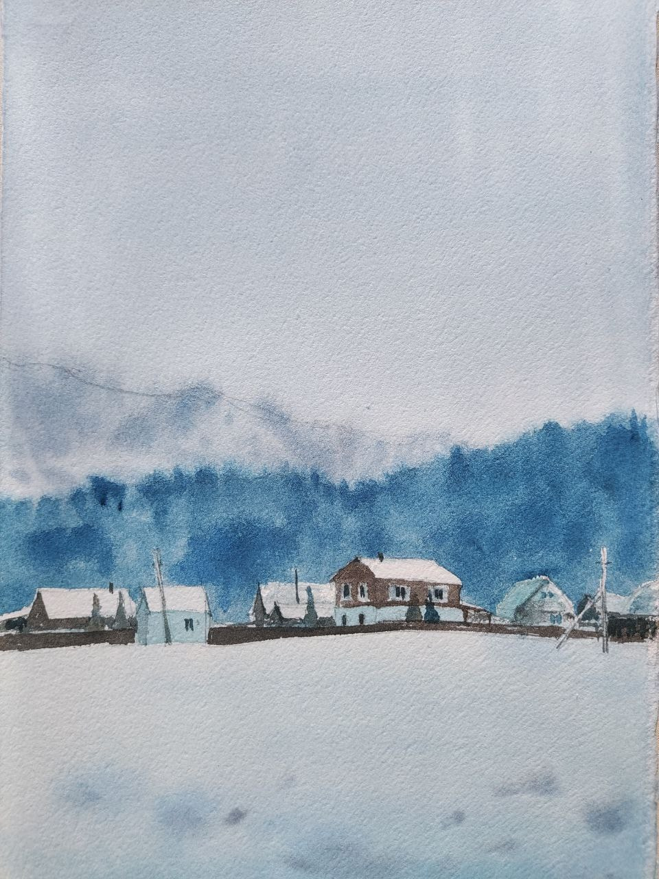 Askat | Friday Circle Drawing. Photo reference: Alexander Gordienko, Barnaul | Jan 2024 | A4 | N/a