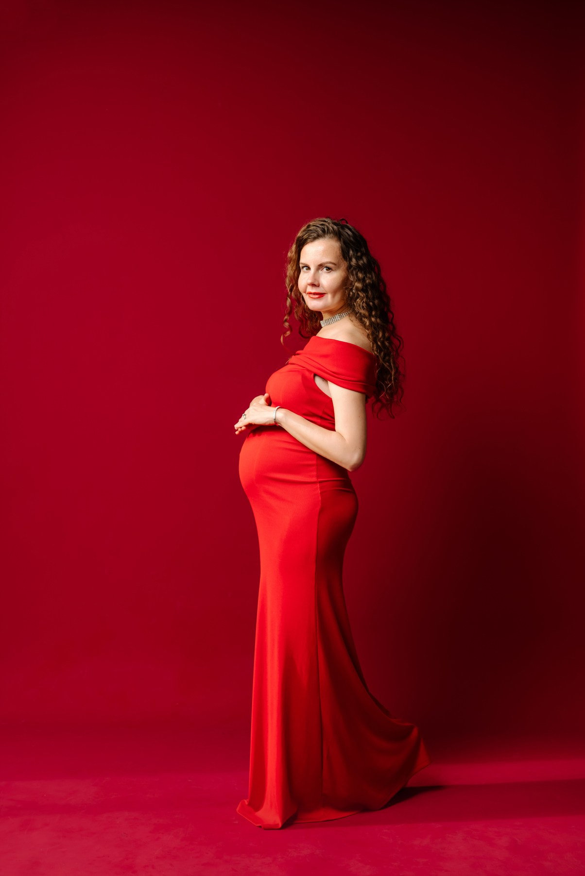 Беременность. В красном. Свадебный и сеейный фотограф в Санкт-Петербурге Елена Худякова