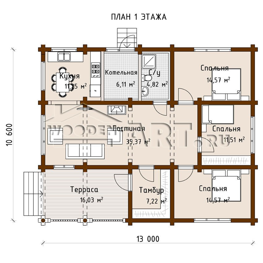 «Велегож парк» 138 кв. м. Проекты деревянных домов