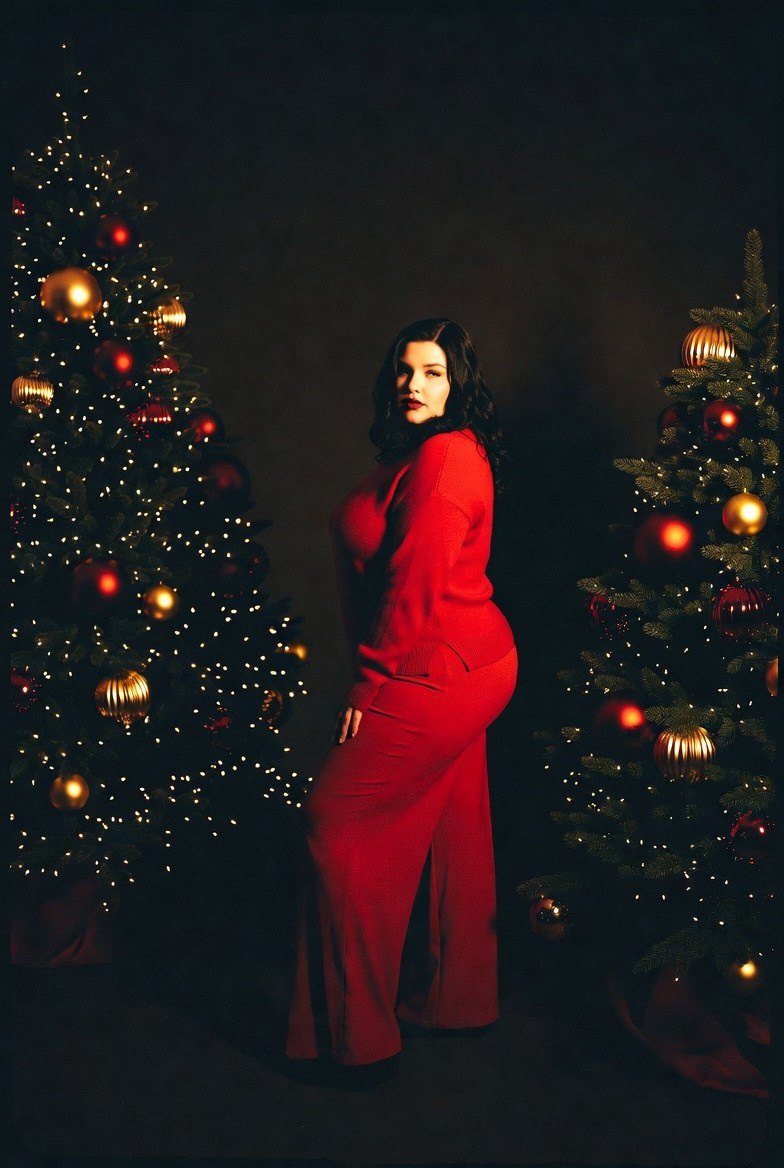 Плюс сайз в красном