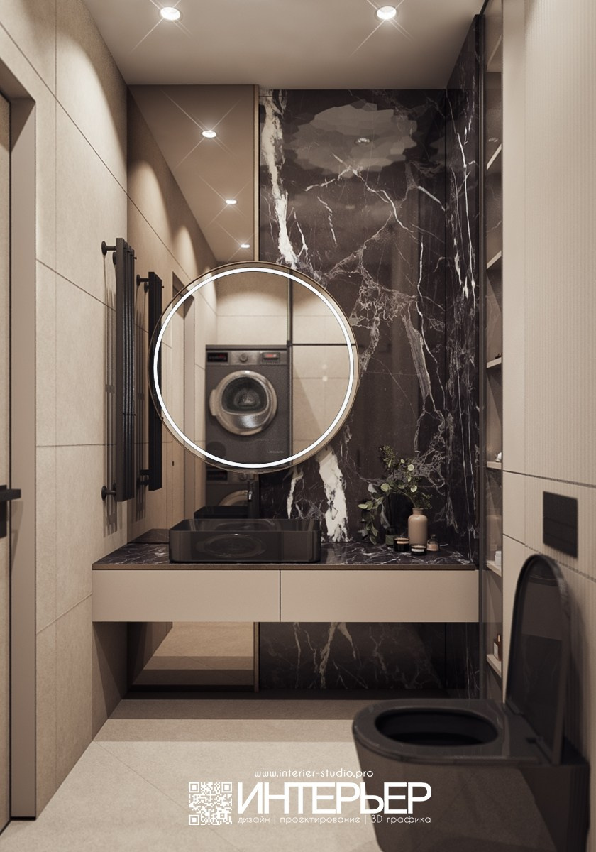 Михаил. ЖК Печорин. Санузел. Дизайн интерьера, 3D визуализация и 3D моделирование. Создание проектов и чертежей. КМВ: Кисловодск, Пятигорск, Ессентуки и удаленно