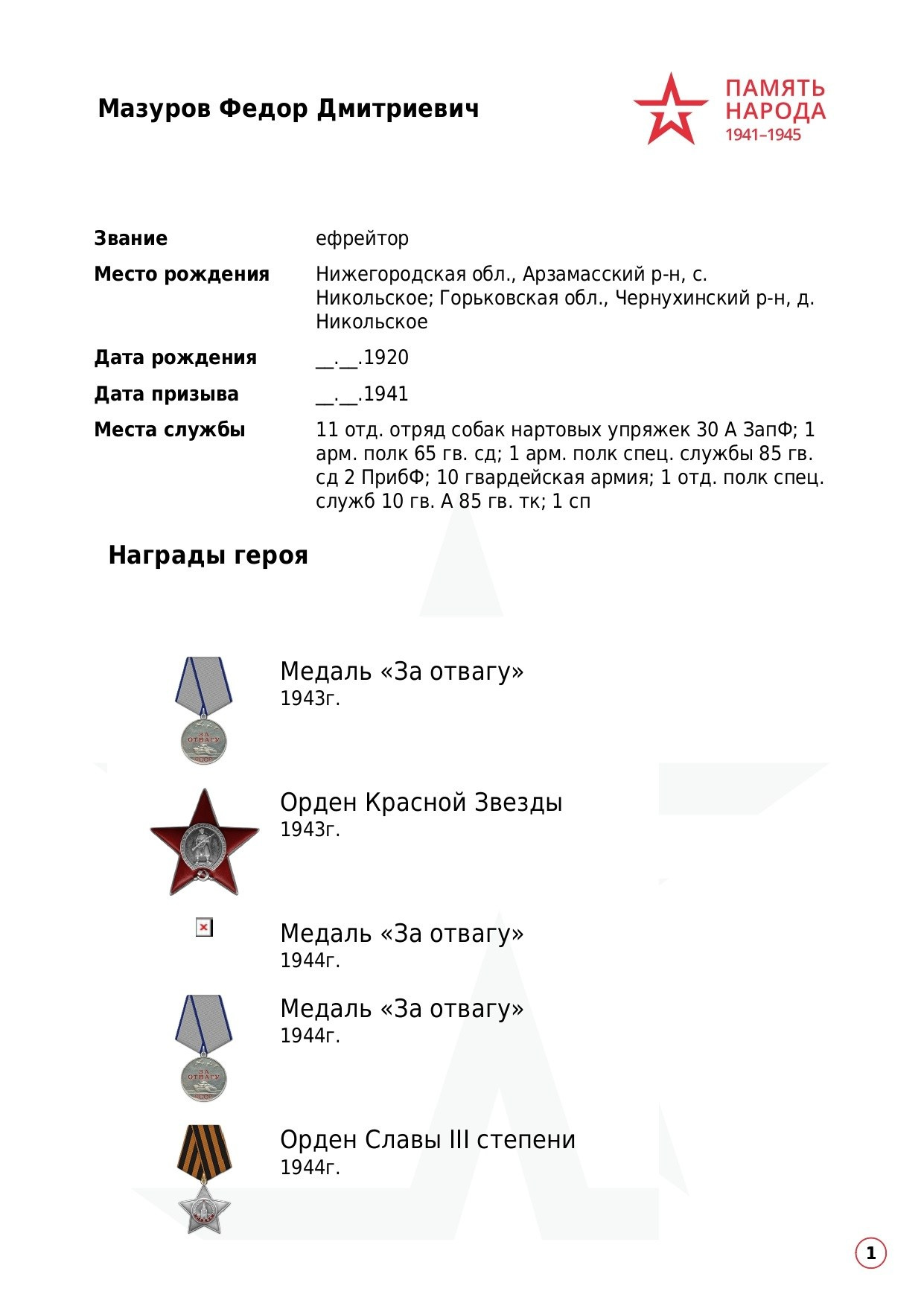 Мазуров Федор Дмитриевич. НРОО КЦ "Собаковод"