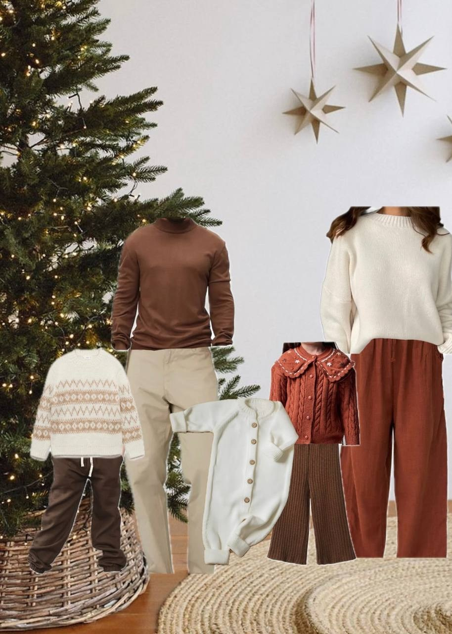 Для мамы: Брюки https://www.wildberries.ru/catalog/214626496/detail.aspx?targetUrl=MS&size=342557726  Джемпер https://www.wildberries.ru/catalog/218824667/detail.aspx?targetUrl=MS&size=348236609 Для папы: Водолазка https://www.wildberries.ru/catalog/261237652/detail.aspx?targetUrl=MS&size=405943981 https://www.wildberries.ru/catalog/168850689/detail.aspx?targetUrl=MS&size=280610437  Для дочки https://www.wildberries.ru/catalog/263866879/detail.aspx?targetUrl=MS&size=409628108 Брюки https://www.wildberries.ru/catalog/241753971/detail.aspx? targetUrl=MS&size=379784138  Для мальчика Брюки https://www.wildberries.ru/catalog/210237961/detail.aspx?targetUrl=MS&size=336487930 Джемпер https://www.wildberries.ru/catalog/262338228/detail.aspx?targetUrl=MS&size=407493177 Для малыша https://www.wildberries.ru/catalog/236621094/detail.aspx?targetUrl=MS&size=411683441