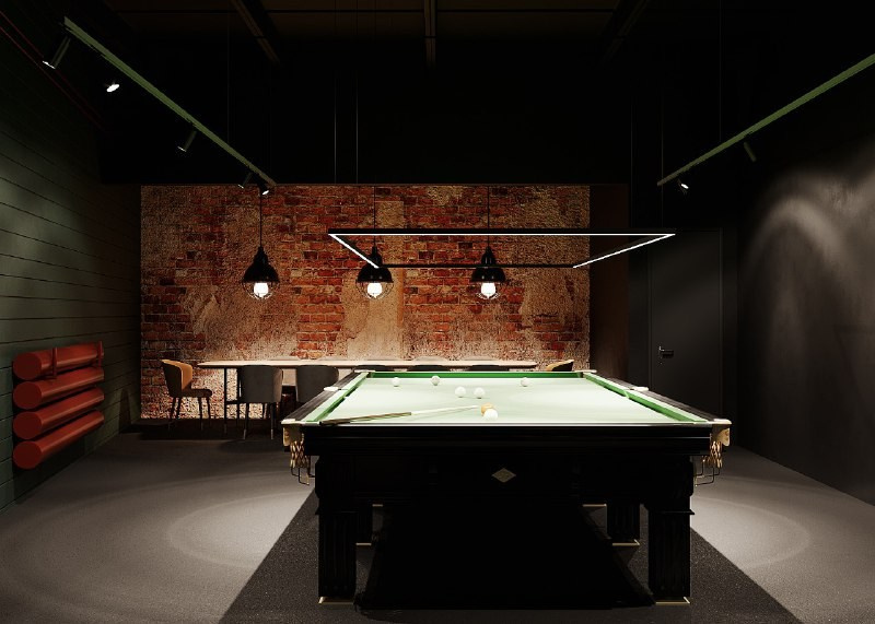 Бильярдный клуб «7не8». АННА ДРОЖИЛИНА дизайнер интерьера
