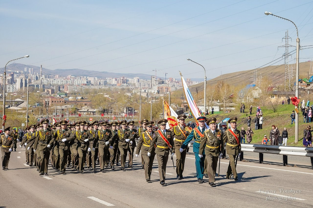 Празднование Дня победы 9 мая в Красноярске