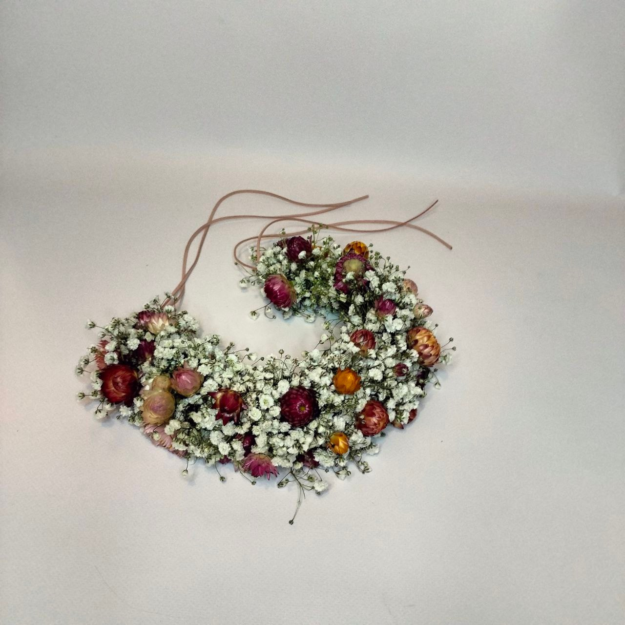 Венок на голову с подстраиваемой регулировкой размера. авторский букет невесты, современный букет невесты, невеста 2025,  букет невесты, свадебный букет, свадьба 2025, свадебный букет, свадебный букет невесты, флорист на свадьбу, флорист фрилансер, флорист москва, ручная работа, яркий букет невесты, современный букет невесты,т, флорист на свадьбу, хороший флорист, флорист фрилансер, букет по фото, флорист профессионал.
