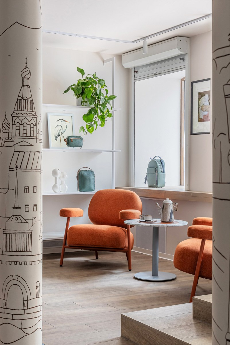 Nizhny Novgorod, Bolshaya Pokrovskaya 9, together with designer Yana Meglitskaya. Olga Goldina architectural interior design, styling and staging