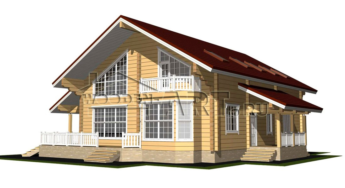 «Скандинавия» 397 кв. м. Проекты деревянных домов