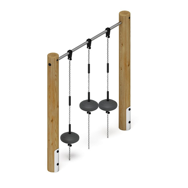 Спортивная серия (лиственница орех) СК 2.08.03-Л.И1.02 Габариты (ШхДхВ): 1970х300х2000 Зона безопасности, мм: 4970х3300 Возрастные ограничения от 5 до 12 лет