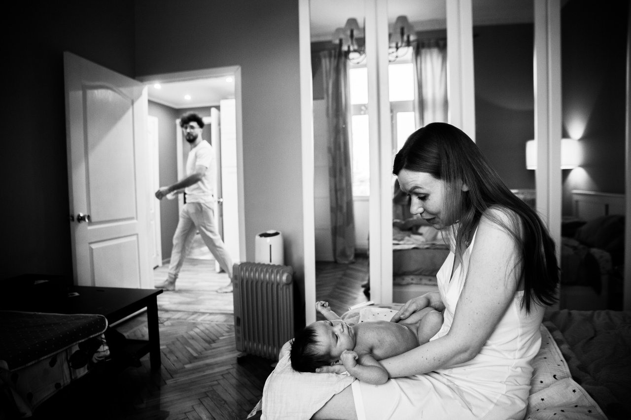 Домашняя фотосессия с новорождённым. Фотограф Наталья Яковлева, Санкт-Петербург. Семьи, ньюборн, крещения