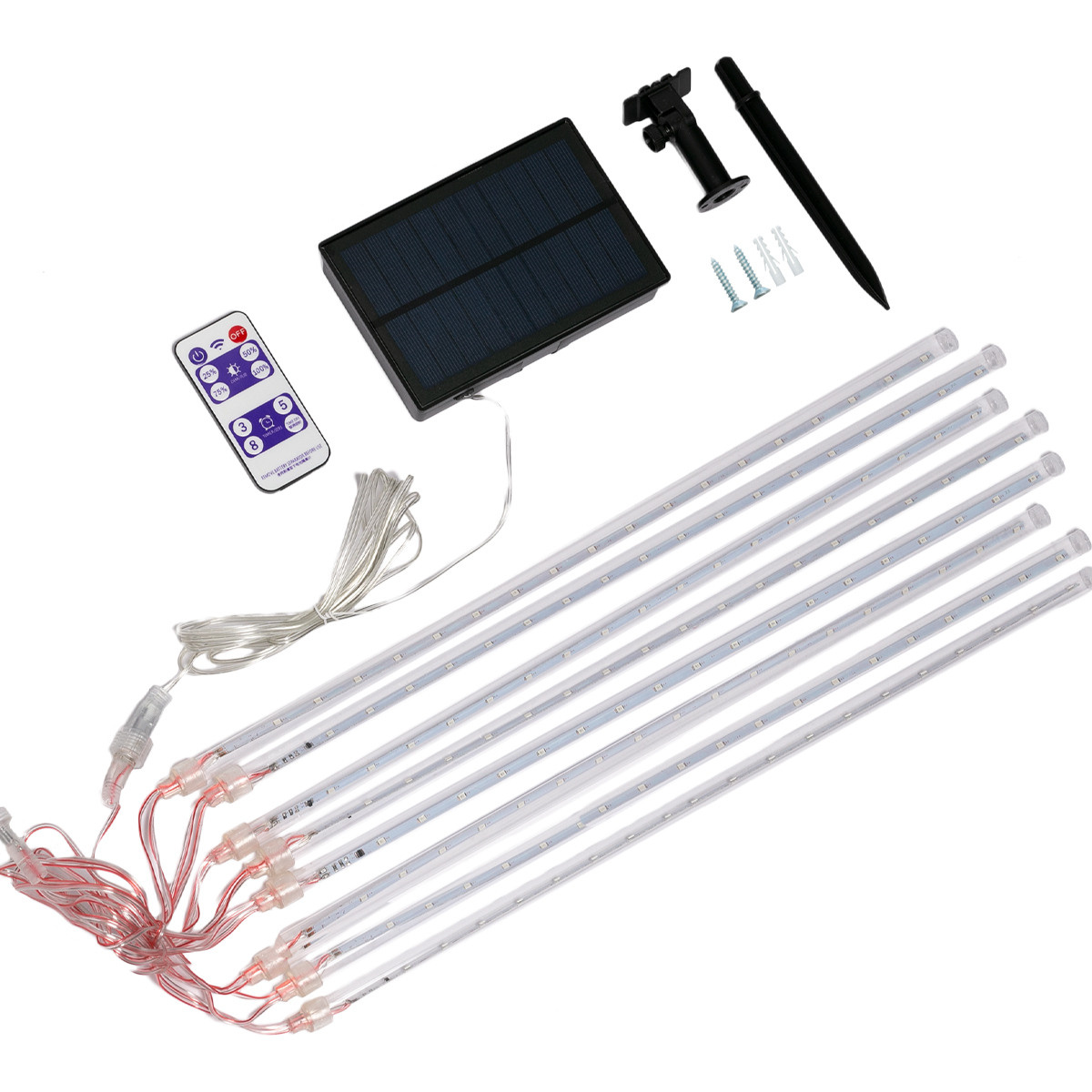 Гирлянда на солнечных батареях. На чёрном фоне. С созданием композиции. Предметная, рекламная фотосъёмка в Орле. Предметный фотограф в Орле