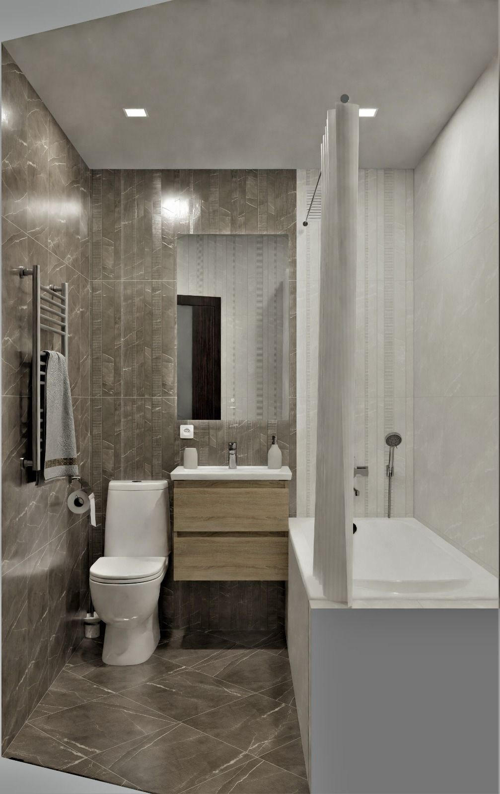 Примеры работ по дизайну ванных нашей студии. Дизайн-интерьера