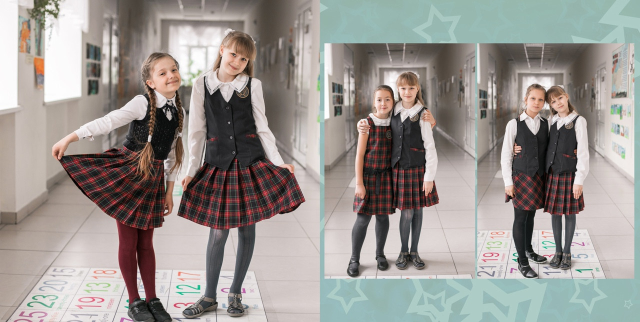 Макеты/развороты фотокниг ШКОЛЫ. Семейный фотограф Тюмень, фотограф на роды Салмина Мария