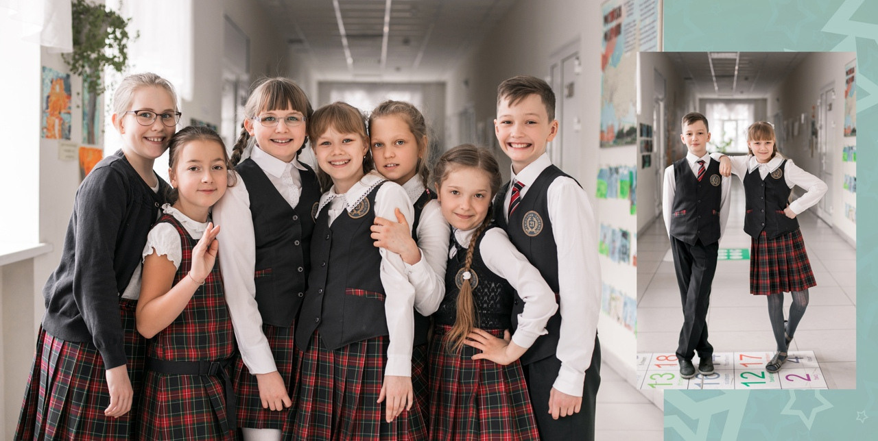 Макеты/развороты фотокниг ШКОЛЫ. Семейный фотограф Тюмень, фотограф на роды Салмина Мария