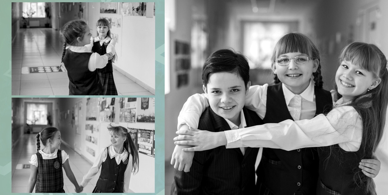 Макеты/развороты фотокниг ШКОЛЫ. Семейный фотограф Тюмень, фотограф на роды Салмина Мария