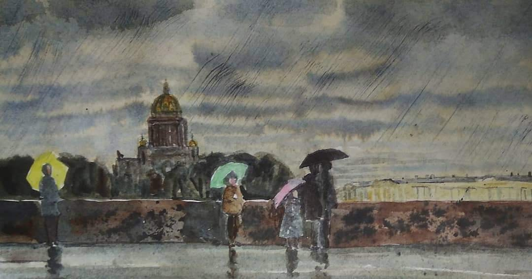 Город, графика. Ольга Васильева художник в Санкт-Петербурге