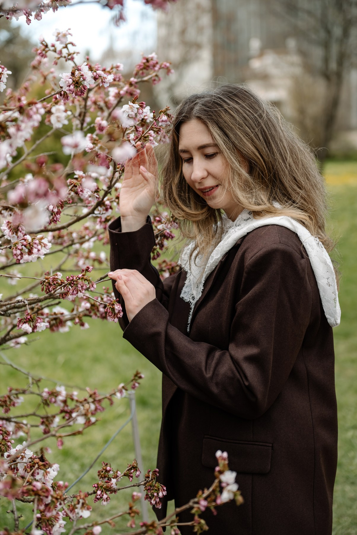 Марина с сакурой. Свадебный и семейный фотограф в Санкт-Петербурге Елена Худякова
